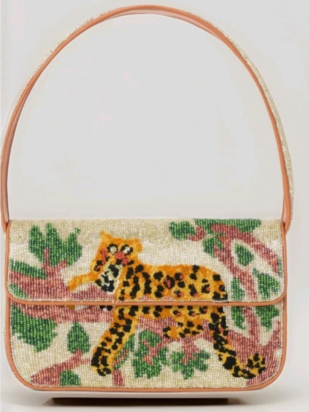 Staud Tommy leopard bag
